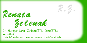 renata zelenak business card